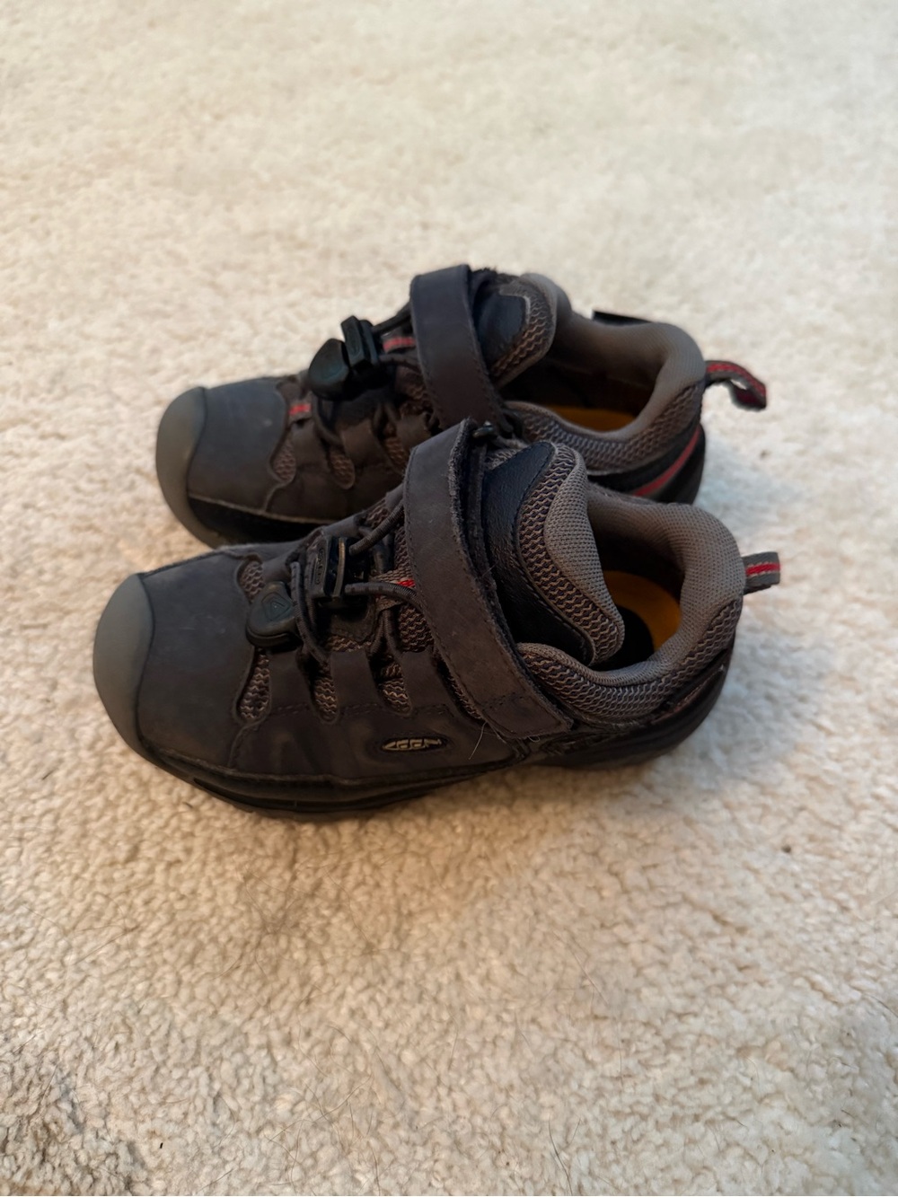 Keen Unisex Kids Targhee Drawstring Blue Black Hiking Shoes Toddler Size 8